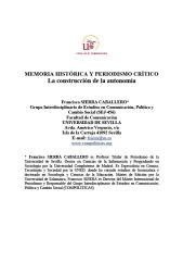 Memoria histórica y periodismo crítico