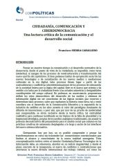 Ciudadanía, comunicación y ciberdemocracia