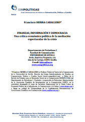 Finanzas, información y democracia. Una crítica económico-­política de la mediación espectacular de la crisis