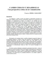 francisco sierra, ciespal, comunicacion, cambio urbano desarrollo