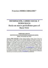 Información, Cambio Social y Democracia