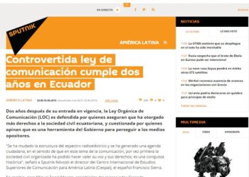 «Controvertida ley de comunicación cumple dos años en Ecuador»