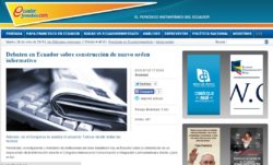 Debaten en Ecuador sobre nuevo orden informativo - Francisco Sierra