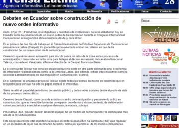 Debaten en Ecuador sobre construcción de nuevo orden informativo