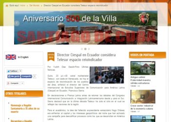 Director Ciespal en Ecuador considera Telesur espacio reivindicador