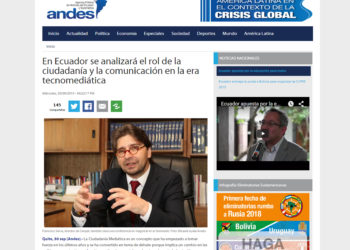 En Ecuador se analizará el rol de la ciudadanía y la comunicación en la era tecnomediática