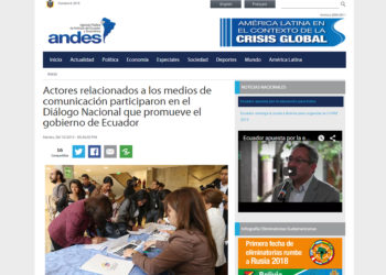 Actores relacionados a los medios de comunicación participaron en el Diálogo Nacional que promueve el gobierno de Ecuador