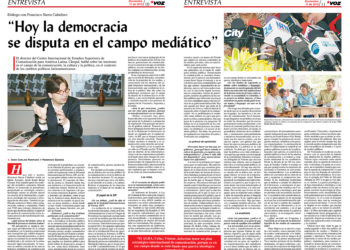 “Hoy la democracia se disputa en el campo mediático” – Semanario La Voz