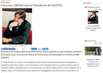 Francisco SIERRA electo Presidente de ULEPICC