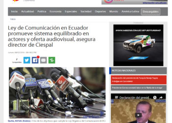 Ley de Comunicación en Ecuador promueve sistema equilibrado en actores y oferta audiovisual, asegura director de Ciespal