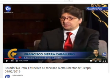 Ecuador No Para, Entrevista a Francisco Sierra Director de Ciespal