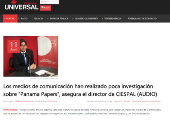 Los medios de comunicación han realizado poca investigación sobre “Panama Papers”, asegura el director de CIESPAL (AUDIO)