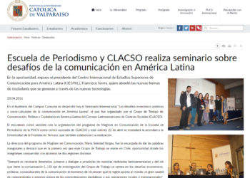 Escuela de Periodismo y CLACSO realiza seminario sobre desafíos de la comunicación en América Latina