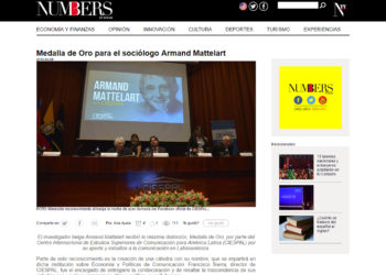 Medalla de Oro para el sociólogo Armand Mattelart