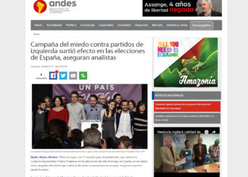 Campaña del miedo contra partidos de izquierda surtió efecto en las elecciones de España, aseguran analistas