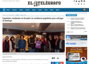 Españoles residentes en Ecuador no recibieron papeletas para sufragar el domingo