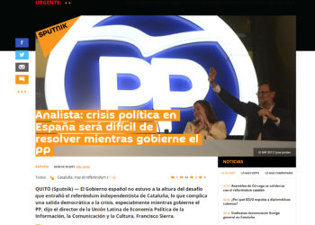 Analista: crisis política en España será difícil de resolver mientras gobierne el PP