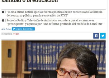 «El servicio público de radiotelevisión debe ser una cuestión de Estado, como la sanidad o la educación»